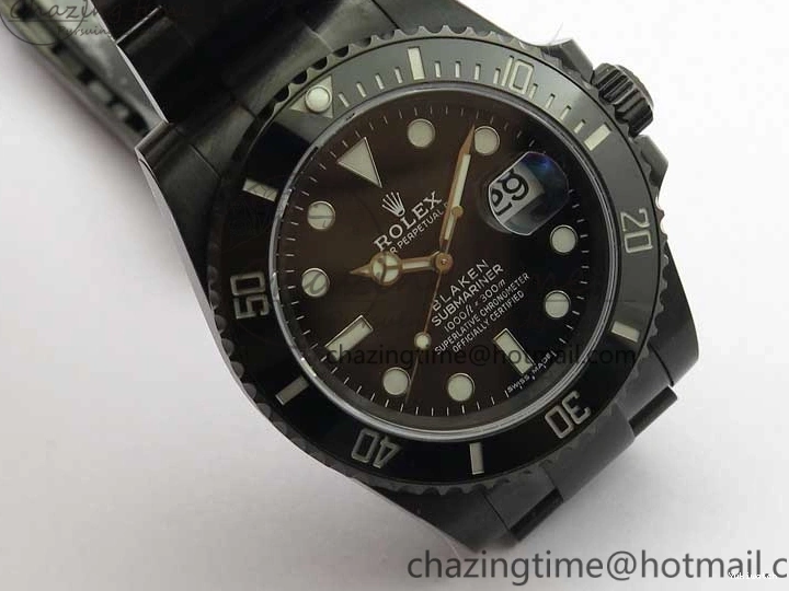 Date Edition 904L A2824 W PVD Submariner V6F Blaken 1:1 Best 0213